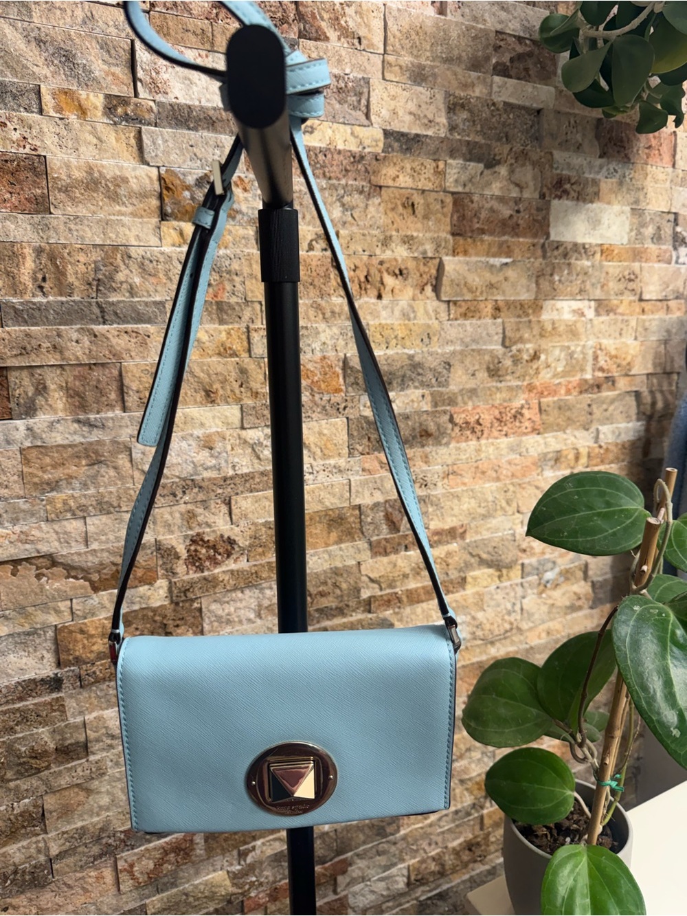 kate spade Light Blue Crossbody Bag with Turn-Lock Detail